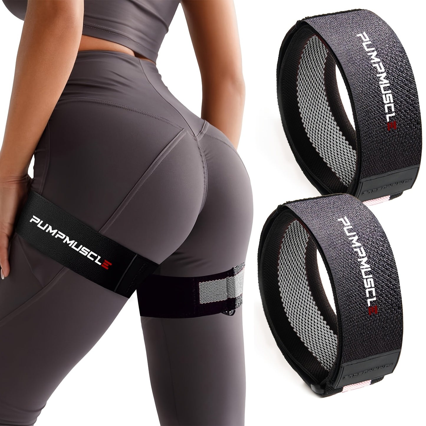 PUMPMUSCLE Occlusion Bands for Women Glutes & Hip Building, Blood Flow Restriction Bands BFR Bundle Booty Bands, Best Fabric Resistance Bands for Exercising Your Butt, Squat, Thigh, Fitness