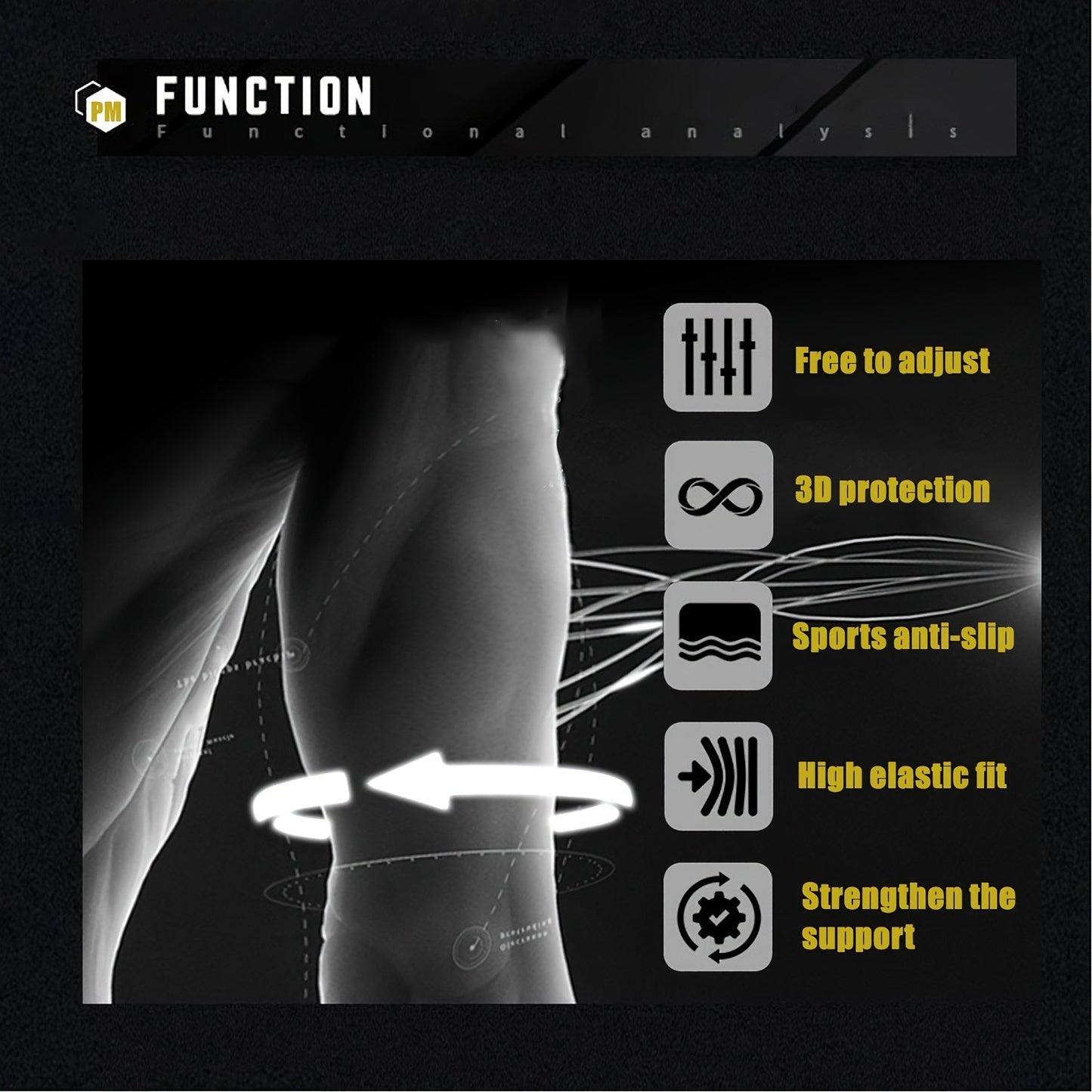 PUMPMUSCLE Weightlifting Elbow Wraps (1 Pair) - Flexible 41'' Elbow Compression Strap & Joint Support Brace - for Bench Press, Powerlifting, and Pressing