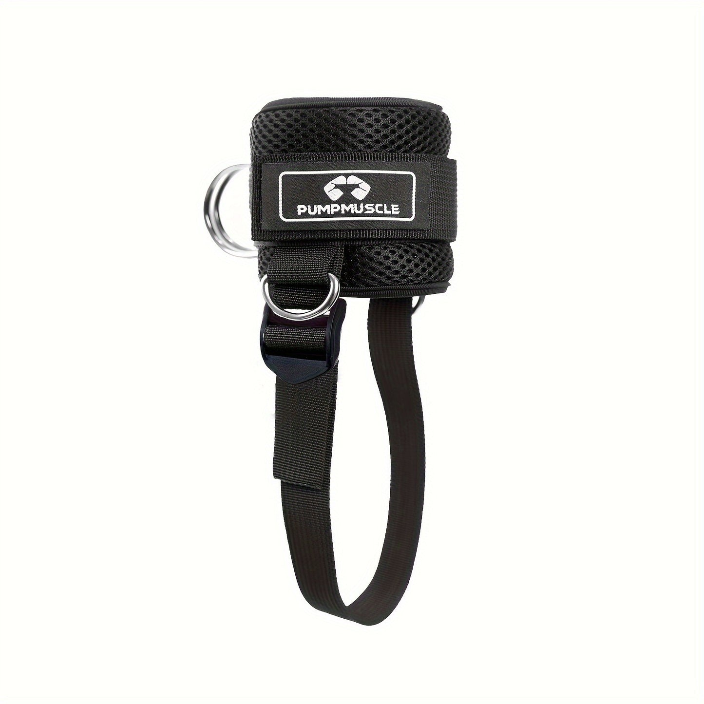 PUMPMUSCLE Ankle Straps for Cable Machines Kickbacks - Adjustable Comfort Ankle Cable Attachments for Gym Ankle Cuff Cable Machine Glute Kickback Straps
