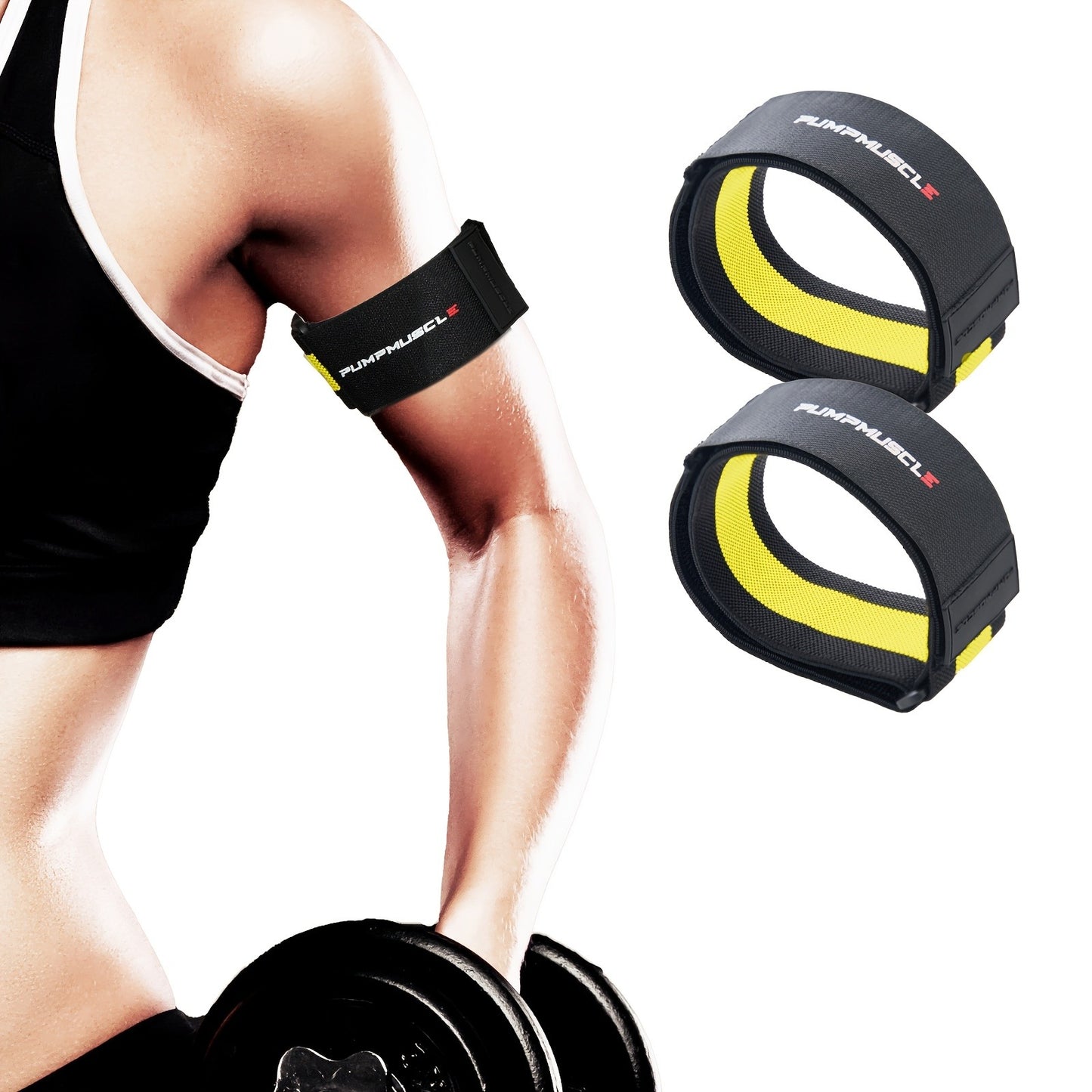 PUMPMUSCLE Occlusion Bands for Women Glutes & Hip Building, Blood Flow Restriction Bands BFR Bundle Booty Bands, Best Fabric Resistance Bands for Exercising Your Butt, Squat, Thigh, Fitness