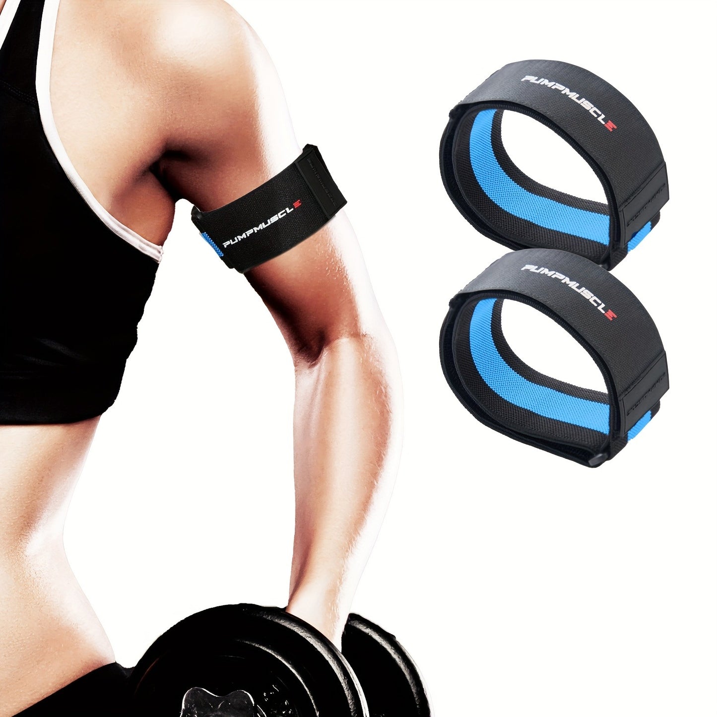 PUMPMUSCLE Occlusion Bands for Women Glutes & Hip Building, Blood Flow Restriction Bands BFR Bundle Booty Bands, Best Fabric Resistance Bands for Exercising Your Butt, Squat, Thigh, Fitness