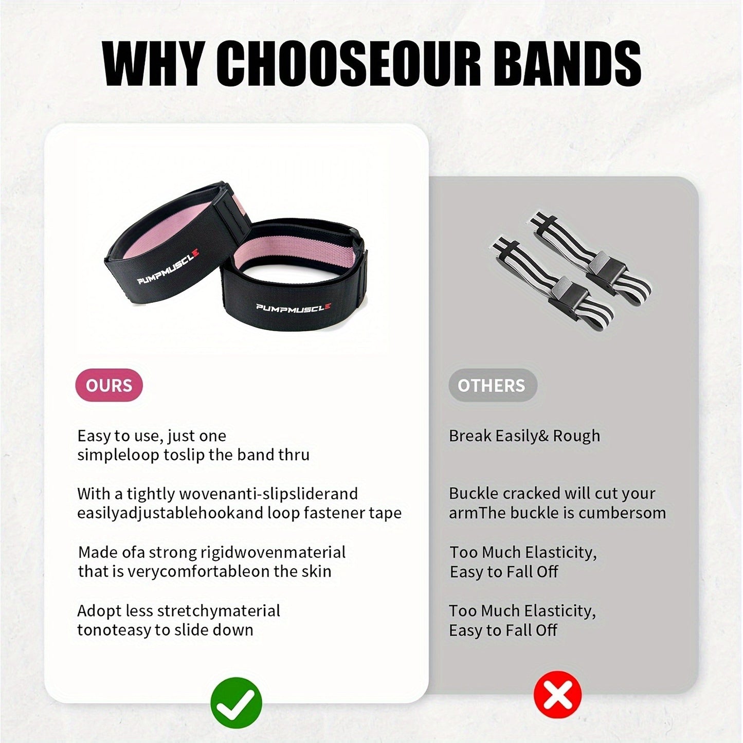 PUMPMUSCLE Occlusion Bands for Women Glutes & Hip Building, Blood Flow Restriction Bands BFR Bundle Booty Bands, Best Fabric Resistance Bands for Exercising Your Butt, Squat, Thigh, Fitness
