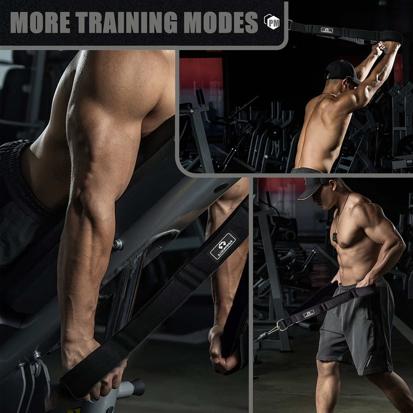 PUMPMUSCLE Tricep Rope Cable Attachment Handles, Greater Range of Motion, Tricep Pull Down Rope for Push Downs, Crunches, Facepulls for Professional Gym