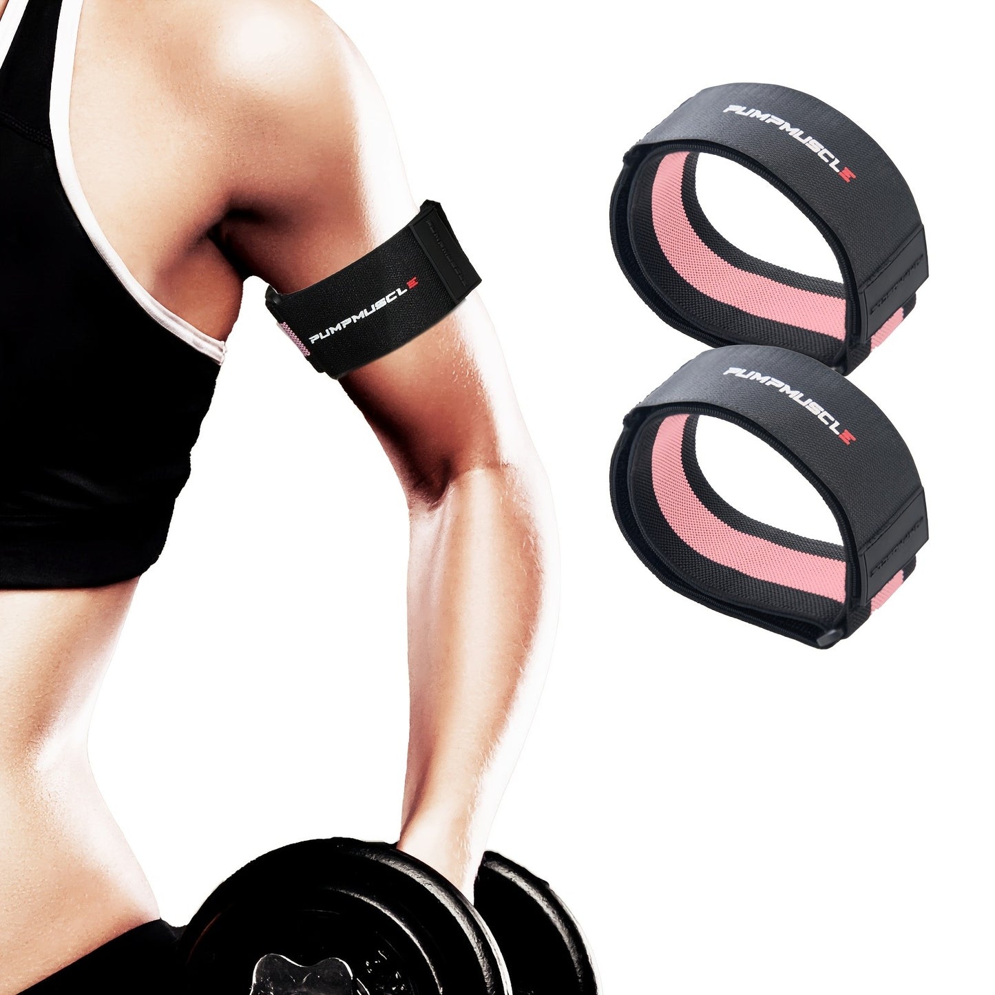 PUMPMUSCLE Occlusion Bands for Women Glutes & Hip Building, Blood Flow Restriction Bands BFR Bundle Booty Bands, Best Fabric Resistance Bands for Exercising Your Butt, Squat, Thigh, Fitness