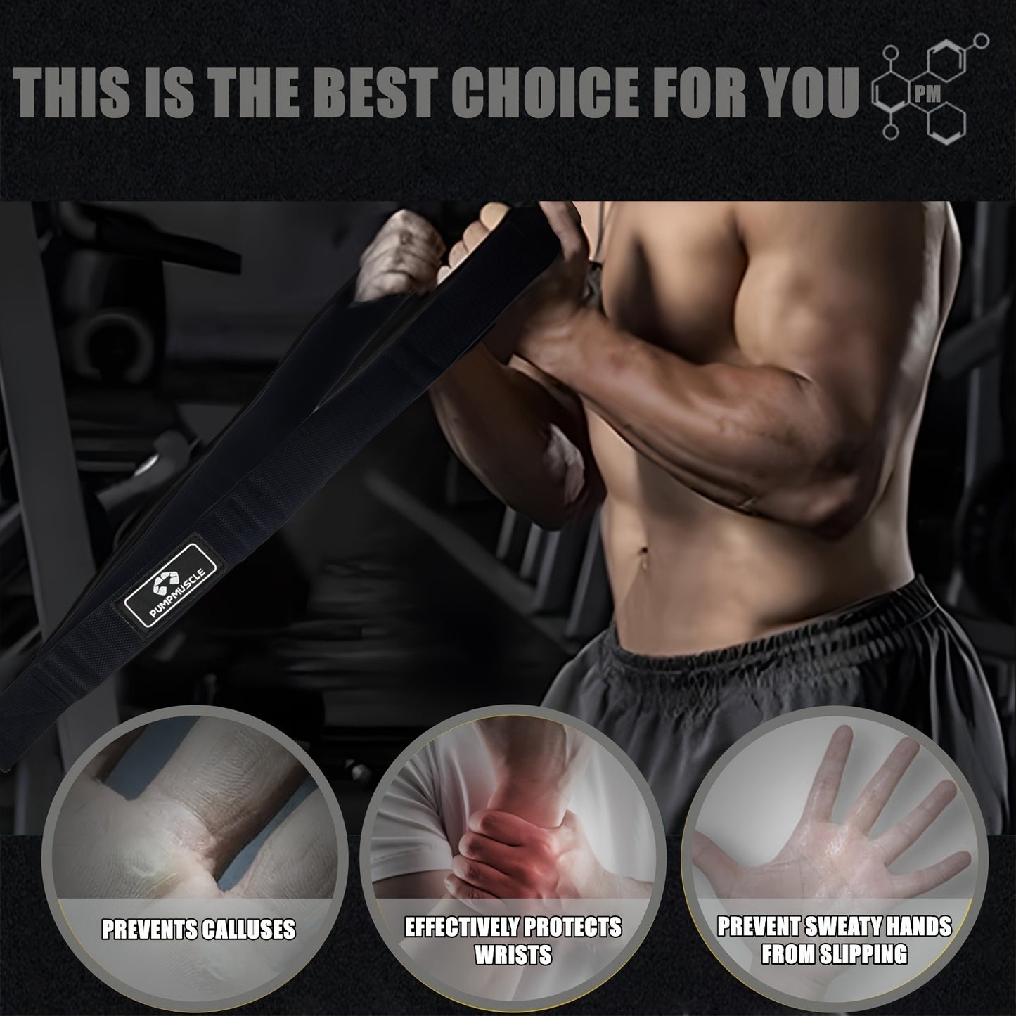 PUMPMUSCLE Tricep Rope Cable Attachment Handles, Greater Range of Motion, Tricep Pull Down Rope for Push Downs, Crunches, Facepulls for Professional Gym