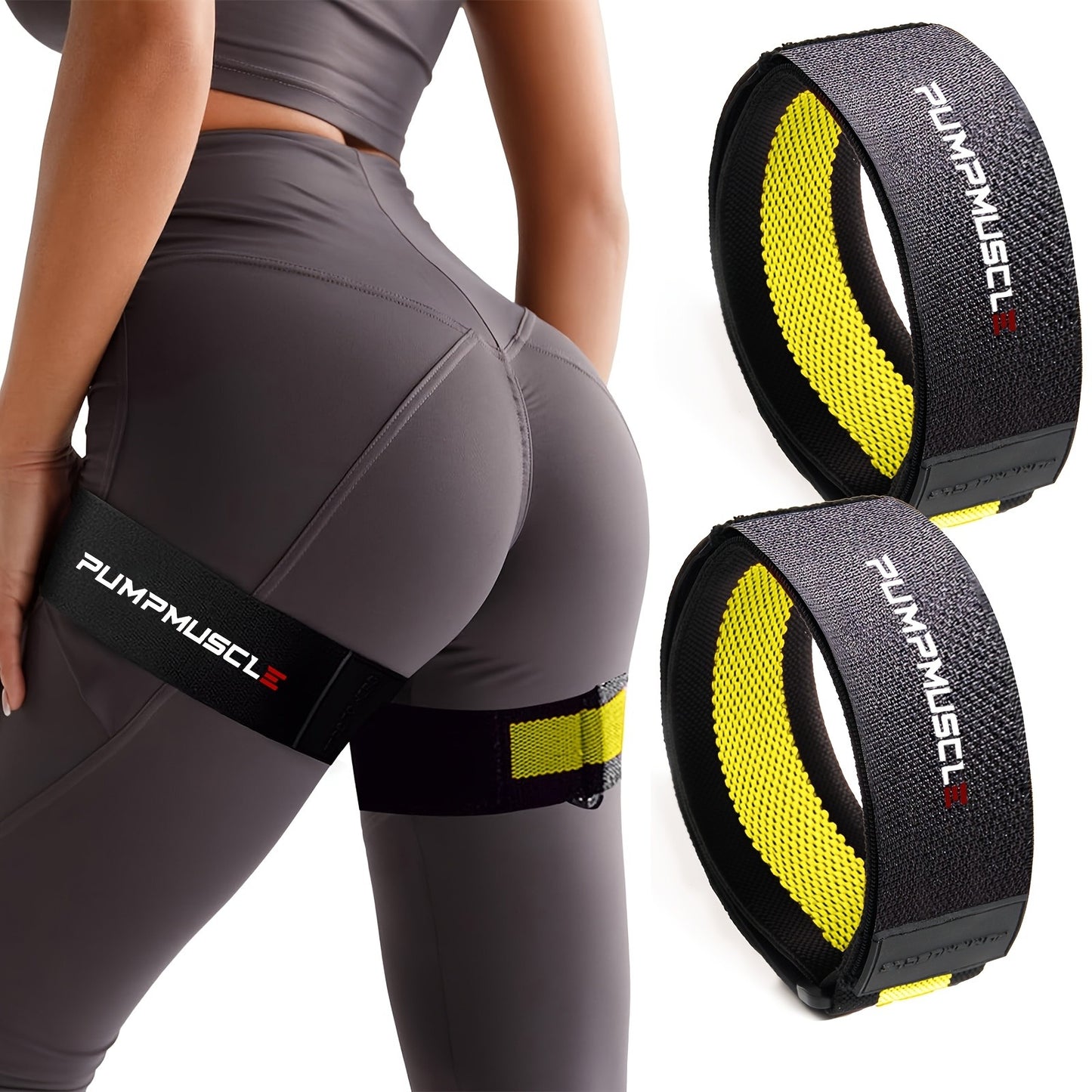 PUMPMUSCLE Occlusion Bands for Women Glutes & Hip Building, Blood Flow Restriction Bands BFR Bundle Booty Bands, Best Fabric Resistance Bands for Exercising Your Butt, Squat, Thigh, Fitness