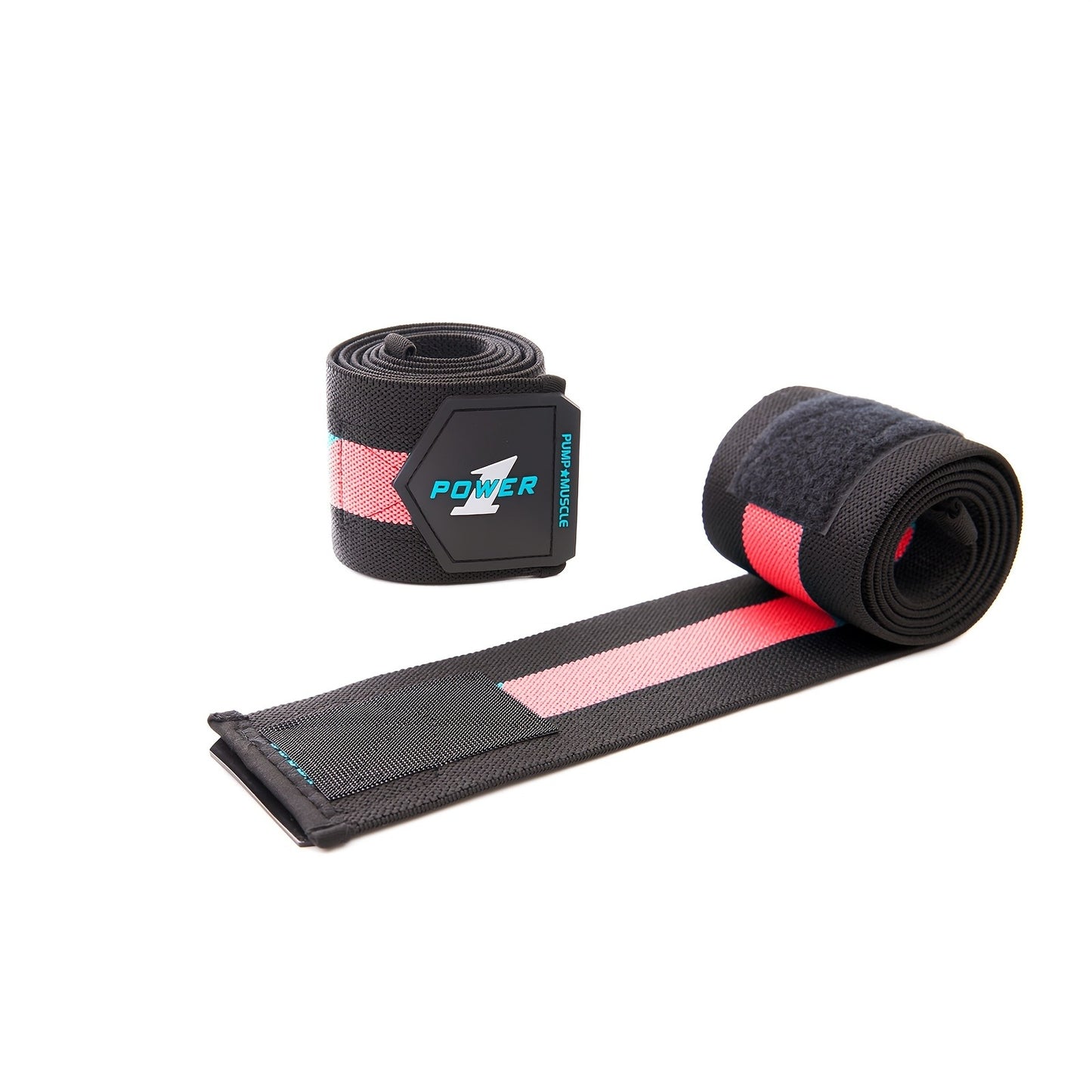 PUMPMUSCLE Weightlifting Elbow Wraps (1 Pair) - Flexible 41'' Elbow Compression Strap & Joint Support Brace - for Bench Press, Powerlifting, and Pressing