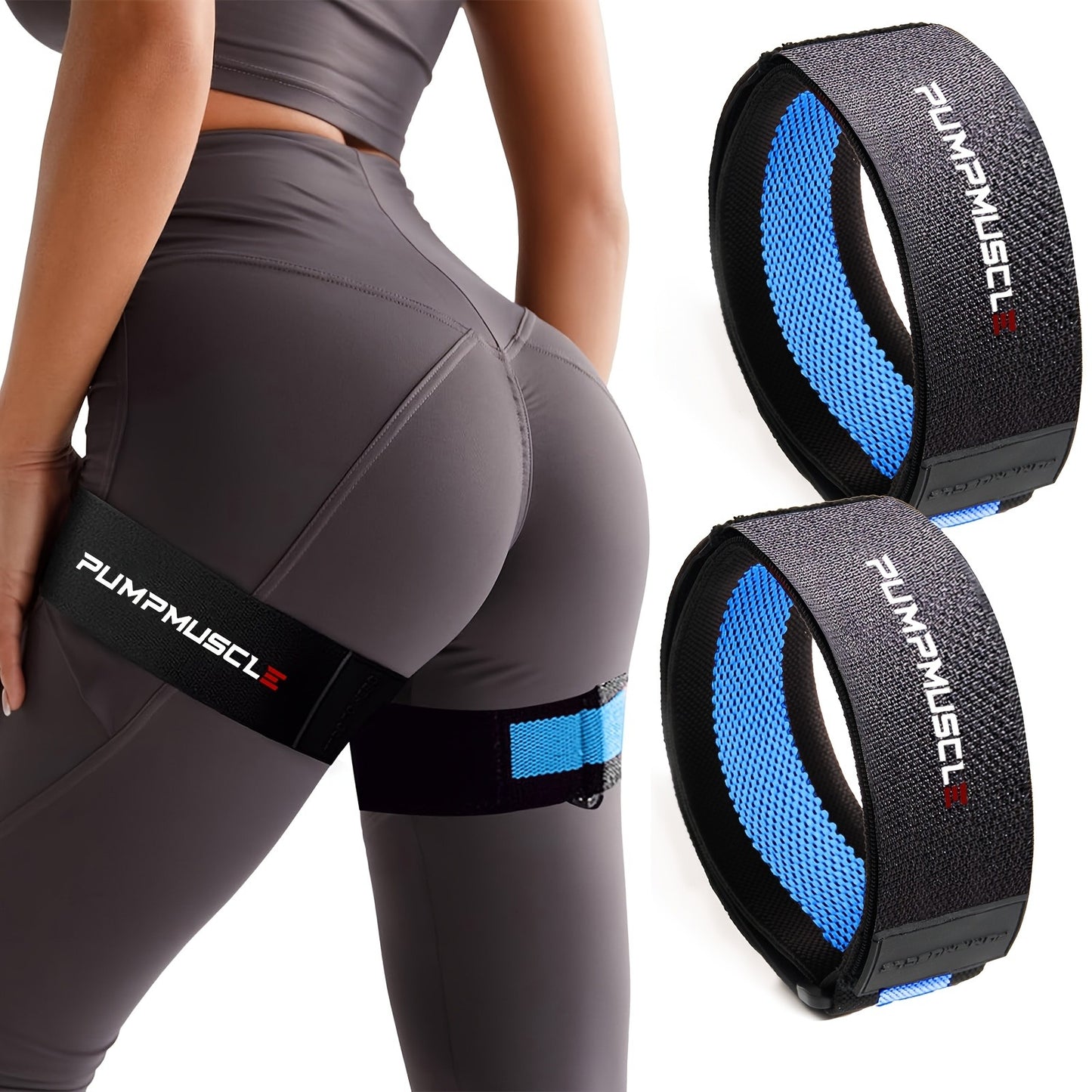 PUMPMUSCLE Occlusion Bands for Women Glutes & Hip Building, Blood Flow Restriction Bands BFR Bundle Booty Bands, Best Fabric Resistance Bands for Exercising Your Butt, Squat, Thigh, Fitness